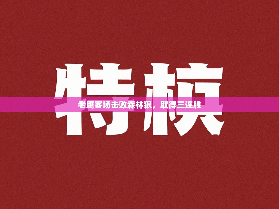 开云体育-老鹰客场击败森林狼，取得三连胜  第1张